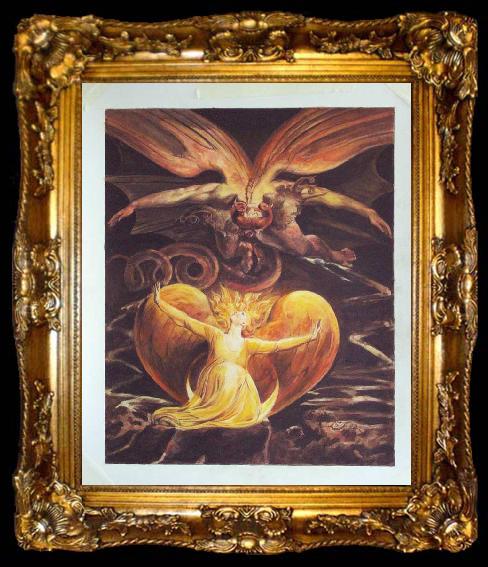 framed  William Blake A William Blake reproduction, photographed in our studio, ta009-2